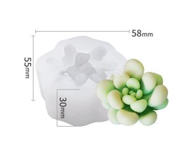 Molde silicona suculenta redondeada
